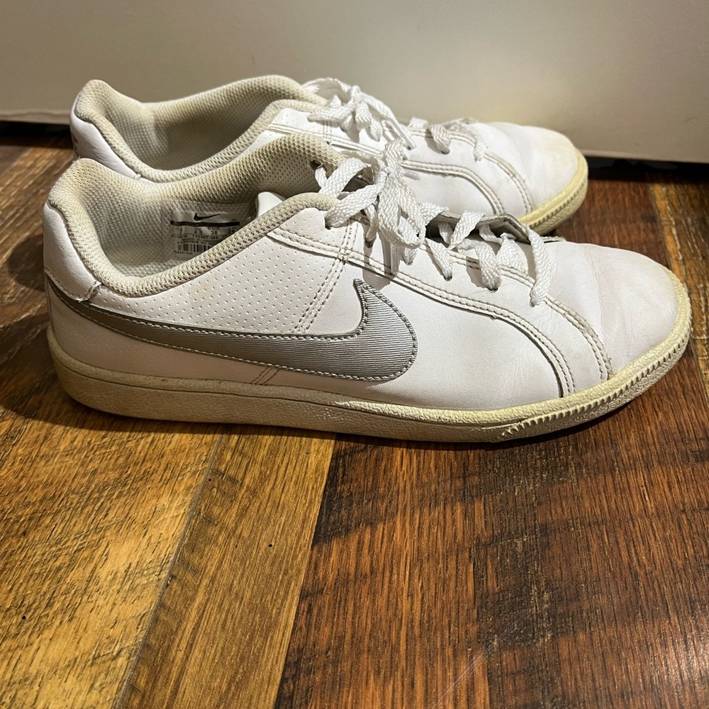Nike Classic White and Silver Sneakers - Picture 6 of 6